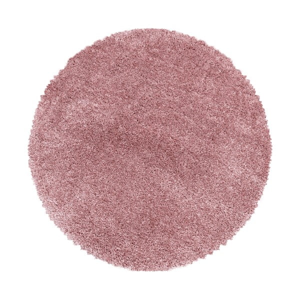 Růžový kulatý koberec ø 160 cm Fluffy – Ayyildiz Carpets