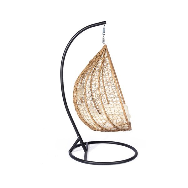 Závěsné křeslo z umělého ratanu v přírodní barvě Bonami Selection Noela-image-3
