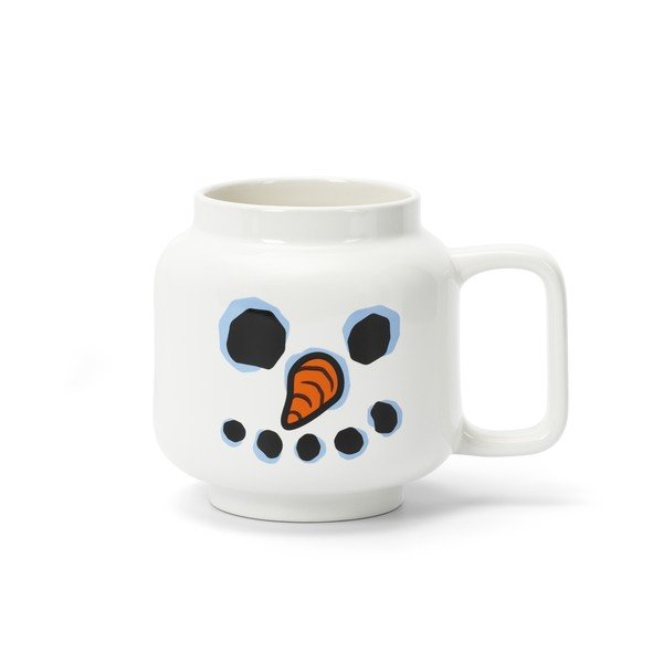 Bílý keramický dětský hrnek na latte 530 ml Snowman – LEGO®