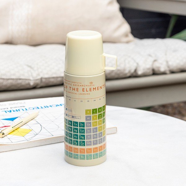 Krémová dětská termoska 350 ml Periodic Table – Rex London-image-1