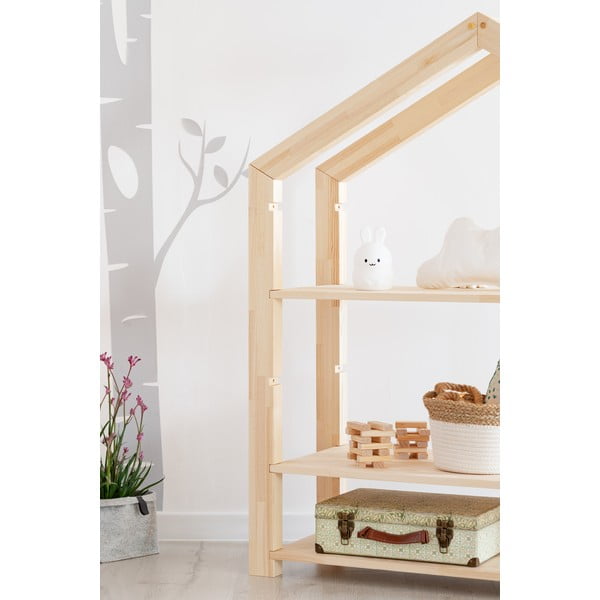 Dětská police z borovicového dřeva Adeko Rela, 40 x 113 cm-image-1