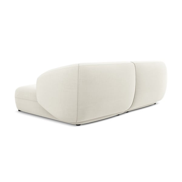 Bílá sametová rohová pohovka (pravý roh) Moana – Makamii-image-4