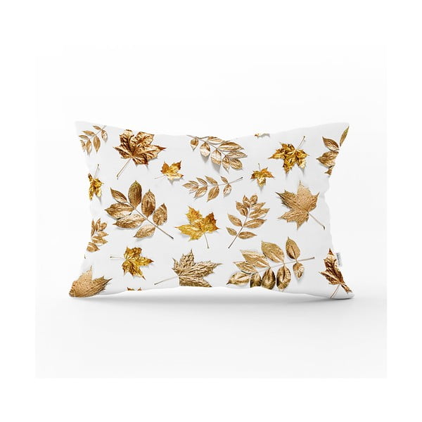 Dekorativní povlak na polštář Minimalist Cushion Covers Gold Leaves, 35 x 55 cm