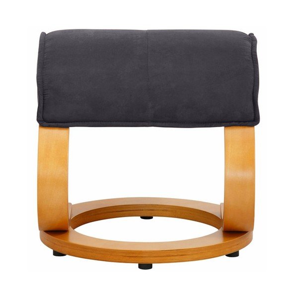 Set šedého polohovacího křesla a podnožky s potahem z textilie Støraa Rika-image-4