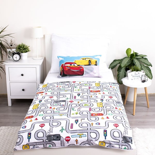 Bavlněné dětské povlečení do postýlky 100x135 cm Cars – Jerry Fabrics-image-3