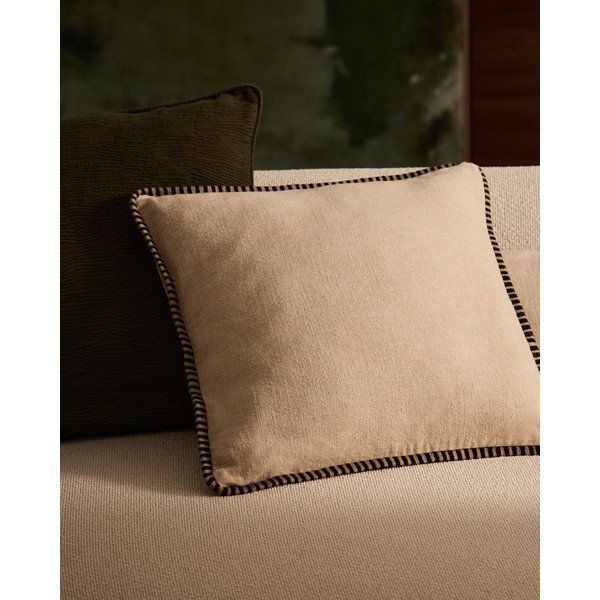Povlak na polštář s příměsí lnu 45x45 cm Ardit – Kave Home-image-1