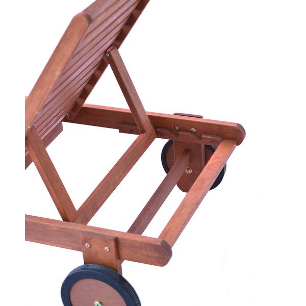 Dřevěné zahradní lehátko Victoria - Rojaplast-image-4