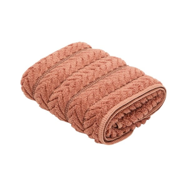 Froté bavlněný ručník v terakotové barvě 50x90 cm Rune – Kave Home