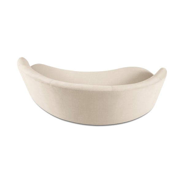 Béžová sametová asymetrická pohovka Mazzini Sofas Debbie, levá-image-3