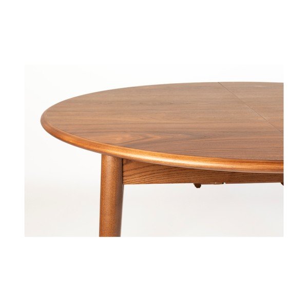 Kulatý rozkládací jídelní stůl s přídavnou deskou s deskou v dekoru ořechového dřeva ø 120 cm Twist – Zuiver-image-4