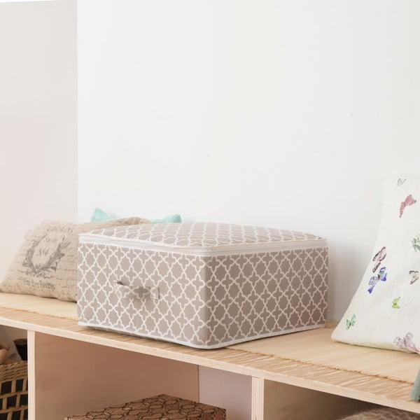 Béžový úložný box se zipem Compactor, délka 46 cm-image-1