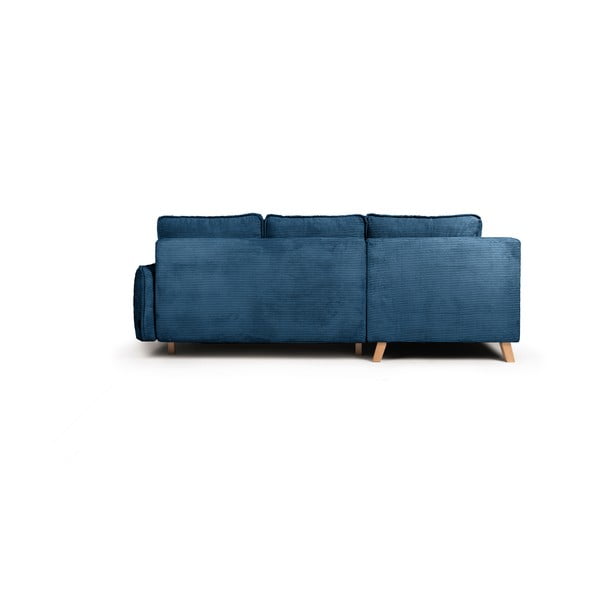 Modrá manšestrová rozkládací rohová pohovka (levý roh) Tori – Bonami Selection-image-4