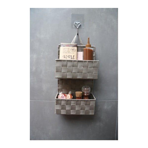 Béžový dvoupatrový závěsný košík Compactor Bristol-image-1