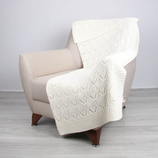 Světle krémový bavlněný přehoz Homemania Decor Jennifer, 130 x 170 cm-image-1