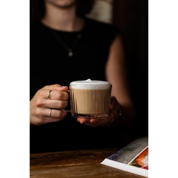 Skleněné šálky v sadě 2 ks na cappuccino 250 ml Livio Duo – Vialli Design-image-4