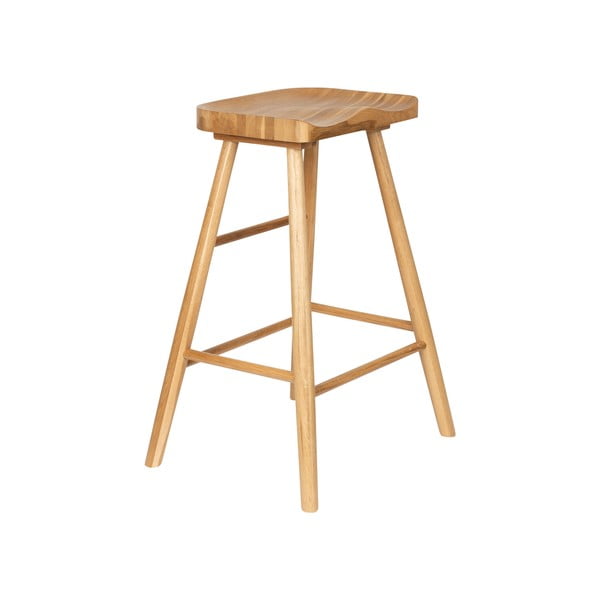 Barová stolička z dubového dřeva v přírodní barvě (výška sedáku 65,5 cm) Vander – White Label-image-2