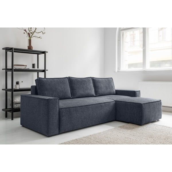 Tmavě modrá rozkládací rohová pohovka (variabilní) Brave Dave – Miuform-image-2