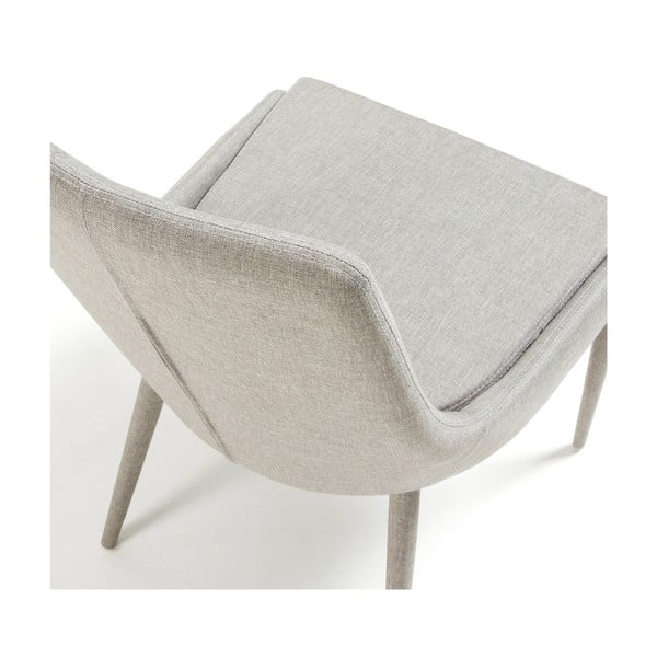 Šedá jídelní židle Kave Home Fabric-image-4
