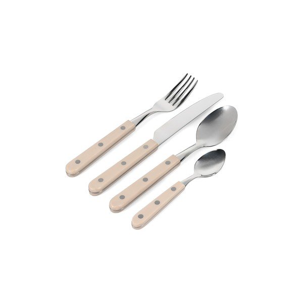 Béžový/ve stříbrné barvě nerezový příbor 16 ks pro 4 osoby Sierra – Salt&Pepper-image-4