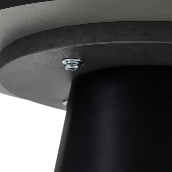 Konferenční stolek ve světle šedé a černé barvě s deskou v dekoru mramoru ø 45 cm Tango – Furnhouse-image-1