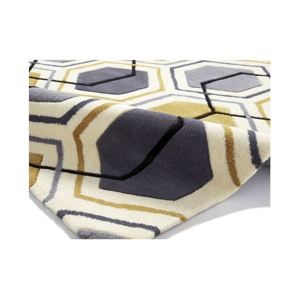 Koberec Hong Kong Hexagon Grey & Yellow, 120 x 170 cm-image-2