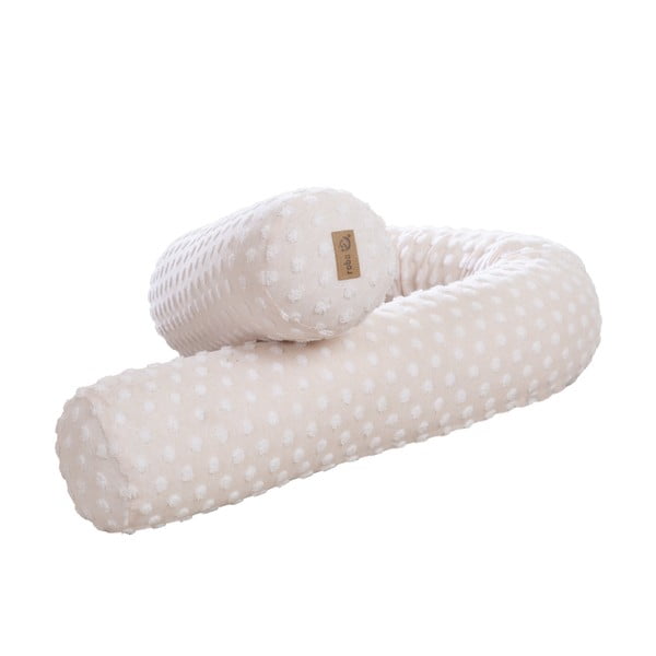 Béžový mantinel do postýlky s příměsí bavlny 170 cm Frosty Almond – Roba-image-2