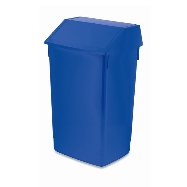 Modrý odpadkový koš s vyklápěcím víkem Addis, 41 x 33,5 x 68 cm