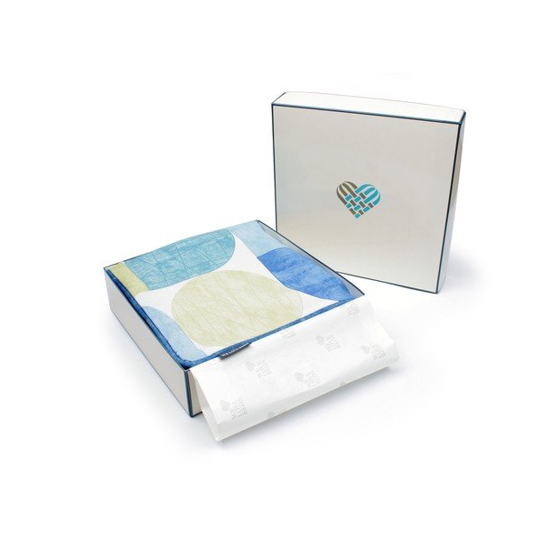 Modrý povlak na polštář WeLoveBeds Circles, 60 x 60 cm-image-3