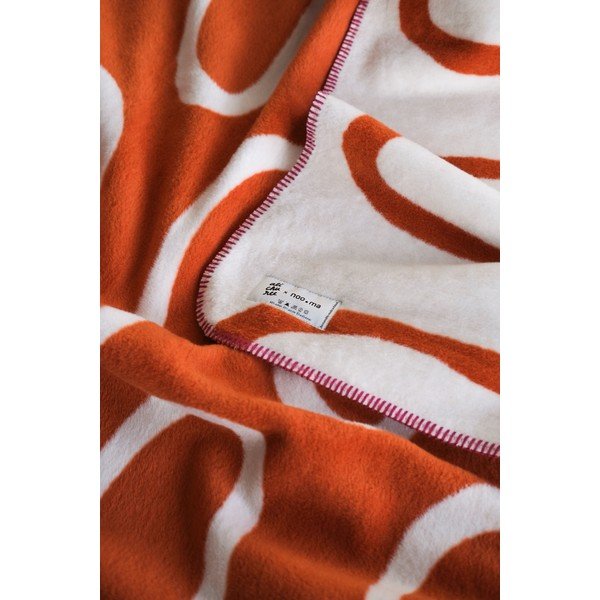 Oranžová deka 150x200 cm Swirl – noo.ma-image-3