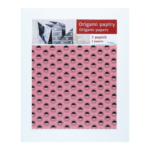 Černo-růžové origami papíry Calico 