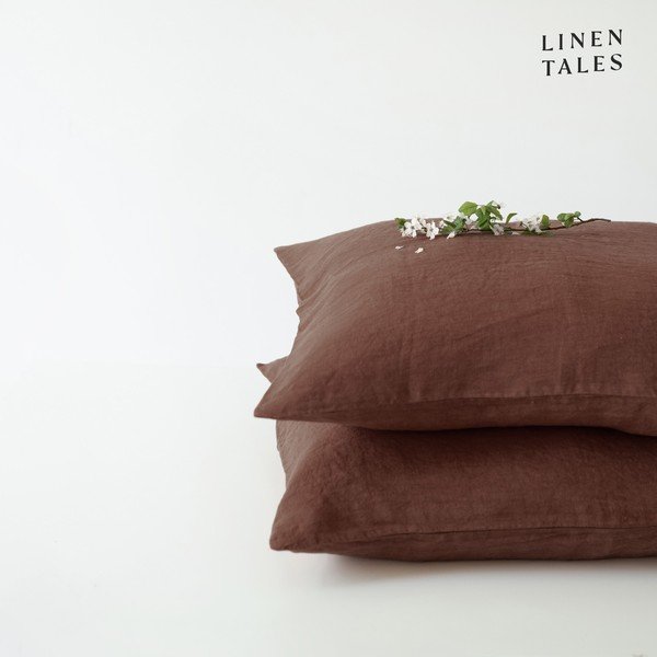 Lněný povlak na polštář 50x70 cm Chocolate – Linen Tales