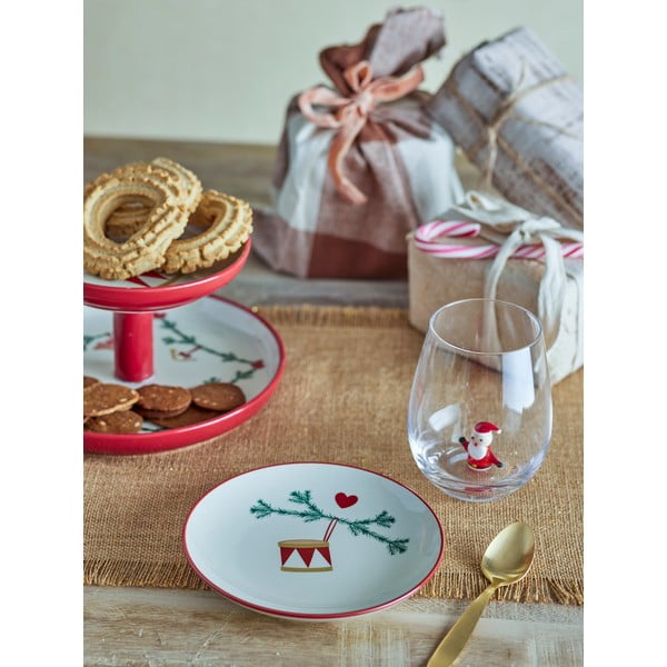 Krémové dezertní  talíře s vánočním motivem z kameniny v sadě 2 ks ø 16 cm Yule – Bloomingville-image-1