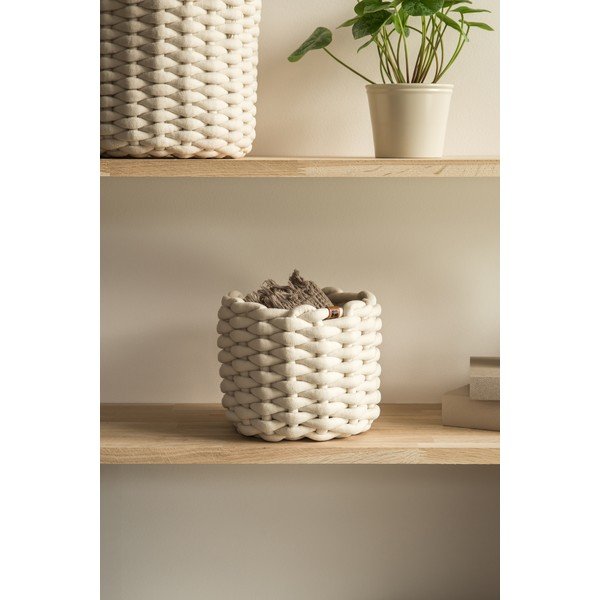 Látkový košík ø 21x17 cm Peach Skin Round S – Bigso-image-1