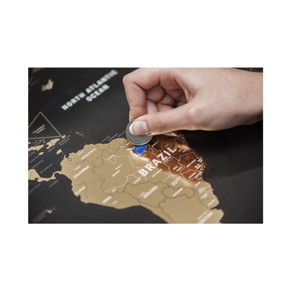 Stírací mapa světa Travel Map of the World Black, 80x60 cm-image-4