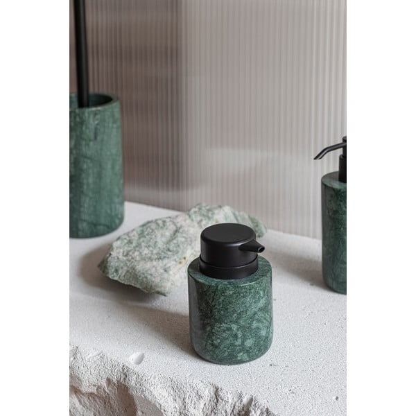 Tmavě zelený mramorový dávkovač mýdla 200 ml Marble – Mette Ditmer Denmark-image-1