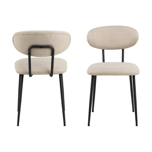 Krémové jídelní židle v sadě 2 ks Denise – Actona-image-4