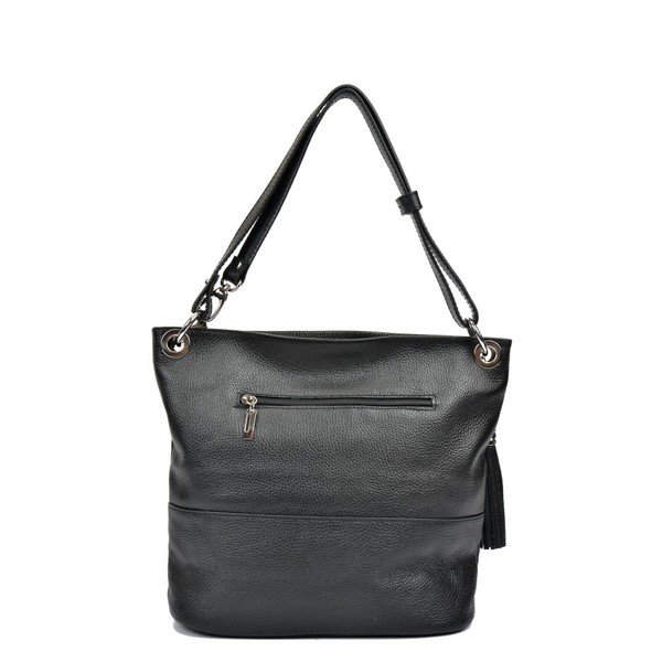 Černá kožená kabelka Anna Luchini Hunna-image-4