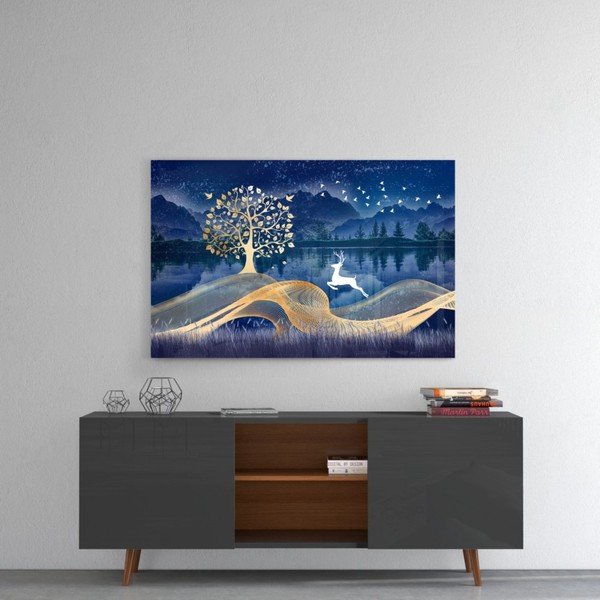 Skleněný obraz Insigne Magic Deer, 72 x 46 cm-image-1