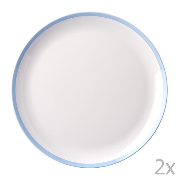 Sada 2 talířů s modrým okrajem Rosti Mepal Flow, 26 cm