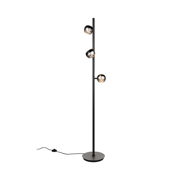 Černá/ve stříbrné barvě LED stojací lampa (výška 150 cm) Orbit – Trio Select-image-4