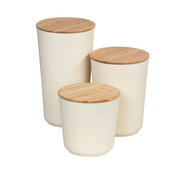 Béžový úložný box s bambusovým víkem Wenko Bondy, 700 ml-image-1