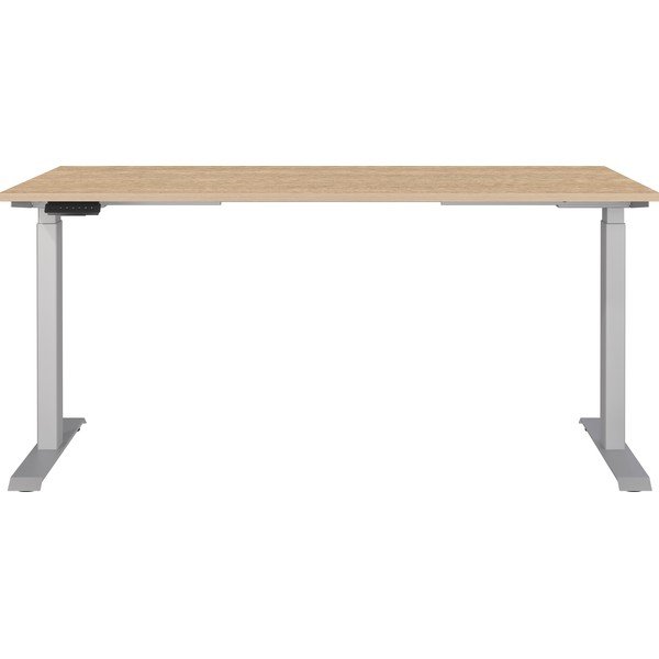 Polohovací pracovní stůl s elektricky nastavitelnou výškou s deskou v dubovém dekoru 80x160 cm Jet – Germania-image-1