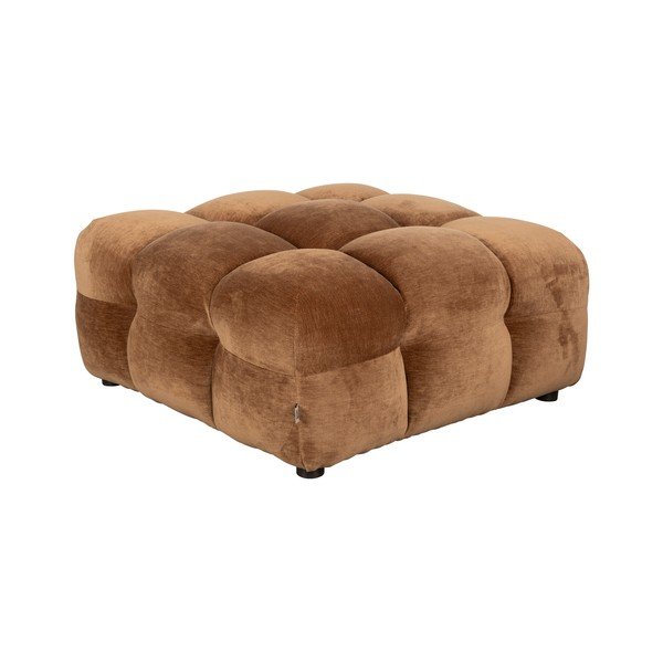 Hnědá sametová modulární podnožka Hackman – Dutchbone-image-2