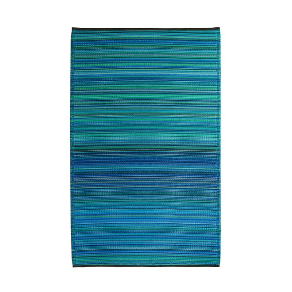 Tyrkysový oboustranný venkovní koberec z recyklovaného plastu Fab Hab Cancun Turquoise, 90 x 150 cm