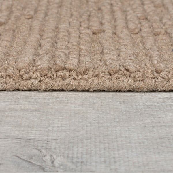 Béžový ručně tkaný vlněný koberec 120x170 cm Harris Boucle – Flair Rugs-image-4