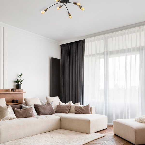 Černé stropní svítidlo 67x67 cm Banana – Opviq lights-image-1