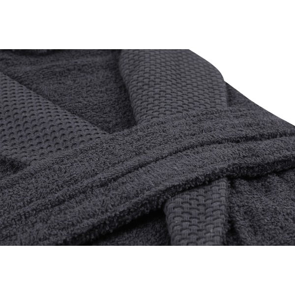 Antracitový bavlněný župan velikost M Cappa – Foutastic-image-1