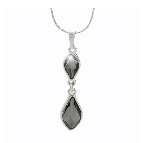Náhrdelník s krystaly Swarovski® Yasmine Bergliot Black Diamond 