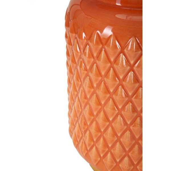 Oranžová keramická stolní lampa s textilním stínidlem (výška 44 cm) – Mauro Ferretti-image-3