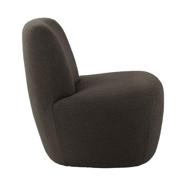 Šedohnědé křeslo z textilie bouclé Ada – Leitmotiv-image-2